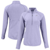 Los Angeles Chargers Cutter & Buck Women's Peshastin Eco Fleece Recycled Half-Zip Top - Purple cheap