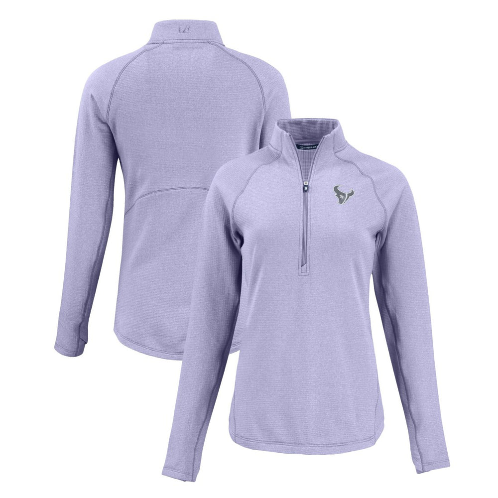 Houston Texans Cutter & Buck Women's Peshastin Eco Fleece Recycled Half-Zip Top - Purple outlet