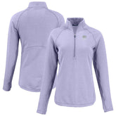 Green Bay Packers Cutter & Buck Women's Peshastin Eco Fleece Recycled Half-Zip Top - Purple cheap