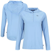 Denver Broncos Cutter & Buck Women's Coastline Epic Comfort Eco Recycled Long Sleeve Hoodie T-Shirt - Powder Blue online
