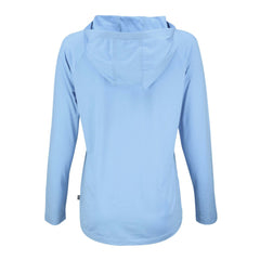 Denver Broncos Cutter & Buck Women's Coastline Epic Comfort Eco Recycled Long Sleeve Hoodie T-Shirt - Powder Blue online
