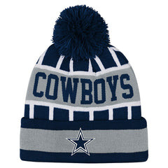 Dallas Cowboys Outerstuff Youth Go Fast Cuffed Knit Hat with Pom - Navy outlet