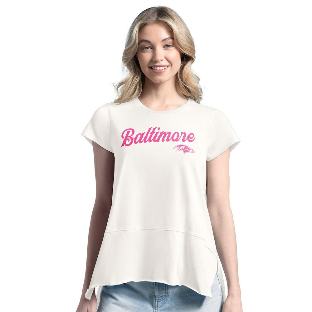 Baltimore Ravens Margaritaville Women's Gametime Is Paradise T-Shirt - Cream cheap