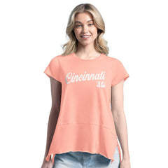 Cincinnati Bengals Margaritaville Women's Gametime Is Paradise T-Shirt - Light Orange cheap