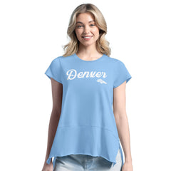Denver Broncos Margaritaville Women's Gametime Is Paradise T-Shirt - Blue online