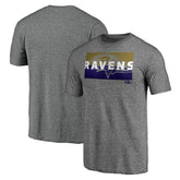 Baltimore Ravens Square Off Tri-Blend T-Shirt - Heather Gray discount