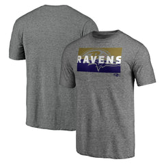 Baltimore Ravens Square Off Tri-Blend T-Shirt - Heather Gray discount