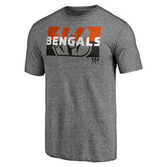 Cincinnati Bengals Square Off Tri-Blend T-Shirt - Heather Gray cheap