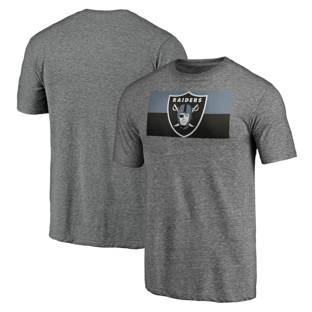 Las Vegas Raiders Square Off Tri-Blend T-Shirt - Heather Gray outlet