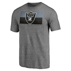 Las Vegas Raiders Square Off Tri-Blend T-Shirt - Heather Gray outlet