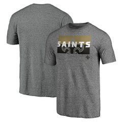 New Orleans Saints Square Off Tri-Blend T-Shirt - Heather Gray sale