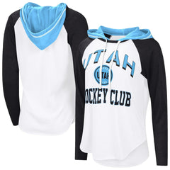 Utah Mammoth G-III 4Her by Carl Banks Women's VIP Raglan Long Sleeve Hoodie T-Shirt - White T-shirts