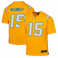 Ladd McConkey Los Angeles Chargers Youth Alternate Charger Power Game Player Jersey - Gold for sale