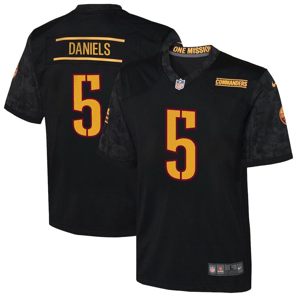 Jayden Daniels Washington Commanders Youth Alternate Game Jersey - Black cheap