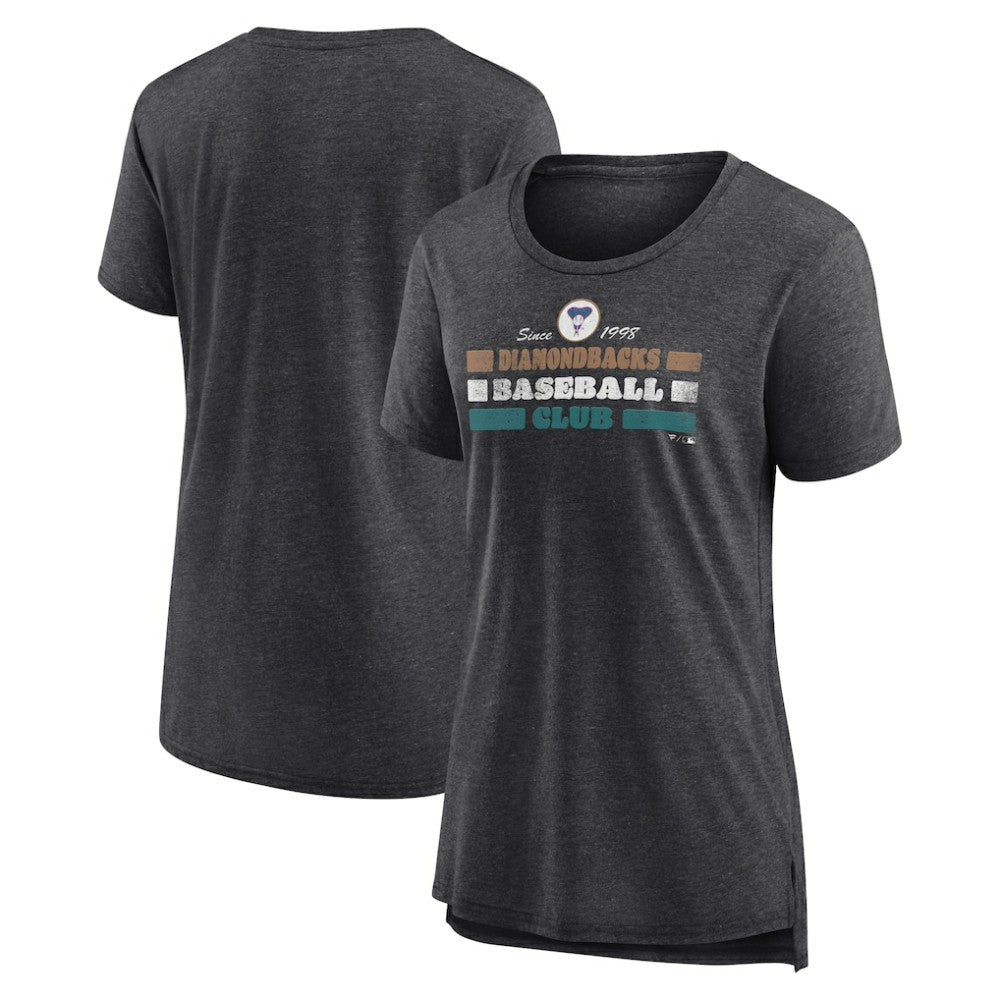 Arizona Diamondbacks Women's Power Swing Tri-Blend T-Shirt Gray