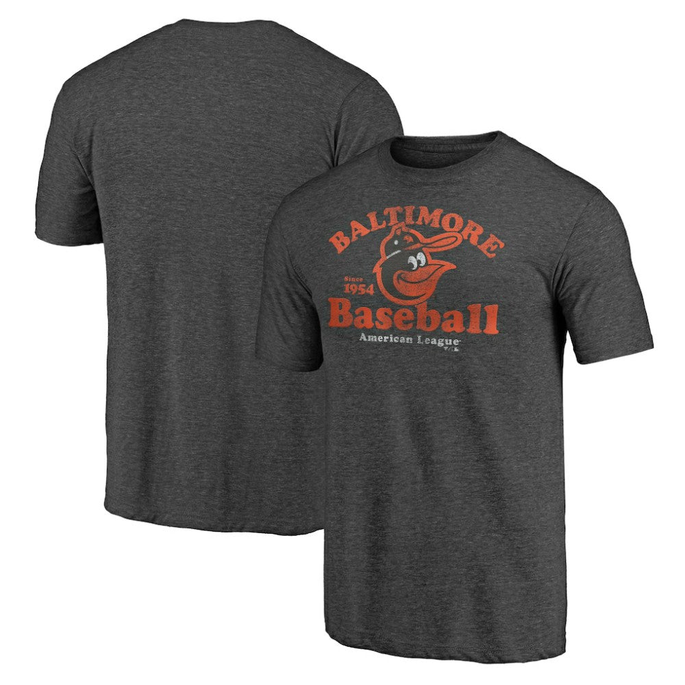 Baltimore Orioles Our Game Tri-Blend T-Shirt Charcoal