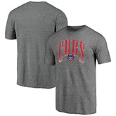 Chicago Cubs Line Corps Tri-Blend T-Shirt Heather Gray