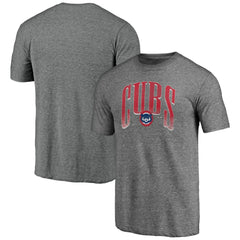 Chicago Cubs Line Corps Tri-Blend T-Shirt Heather Gray