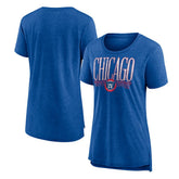 Chicago Cubs Women's Toppler Tri-Blend T-Shirt Royal