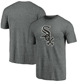 Chicago White Sox Weathered Official Logo Tri-Blend T-Shirt Heather Gray