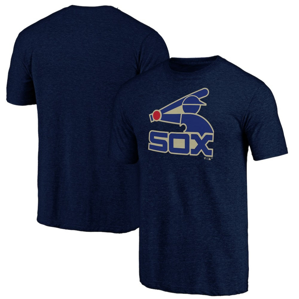 Chicago White Sox Cooperstown Official Logo Tri-Blend T-Shirt Navy