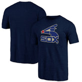 Chicago White Sox Cooperstown Official Logo Tri-Blend T-Shirt Navy
