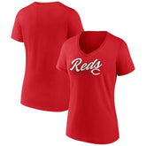 Cincinnati Reds Women's One And Only V-Neck T-Shirt Red