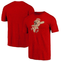 Cincinnati Reds Cooperstown Official Logo Tri-Blend T-Shirt Red
