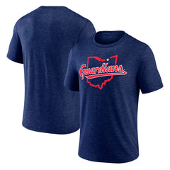 Cleveland Guardians State Guard Tri-Blend T-Shirt Navy