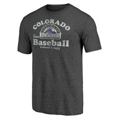 Colorado Rockies Our Game Tri-Blend T-Shirt Charcoal