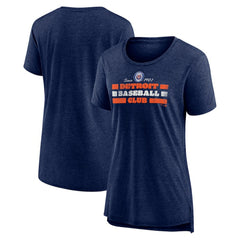 Detroit Tigers Women's Power Swing Tri-Blend T-Shirt Navy