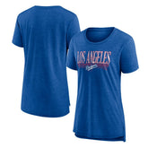 Los Angeles Dodgers Women's Toppler Tri-Blend T-Shirt Royal
