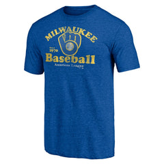 Milwaukee Brewers Our Game Tri-Blend T-Shirt Royal