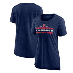 Minnesota Twins Women's Power Swing Tri-Blend T-Shirt Navy