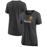 Pittsburgh Pirates Women's Practice Time Tri-Blend T-Shirt Gray
