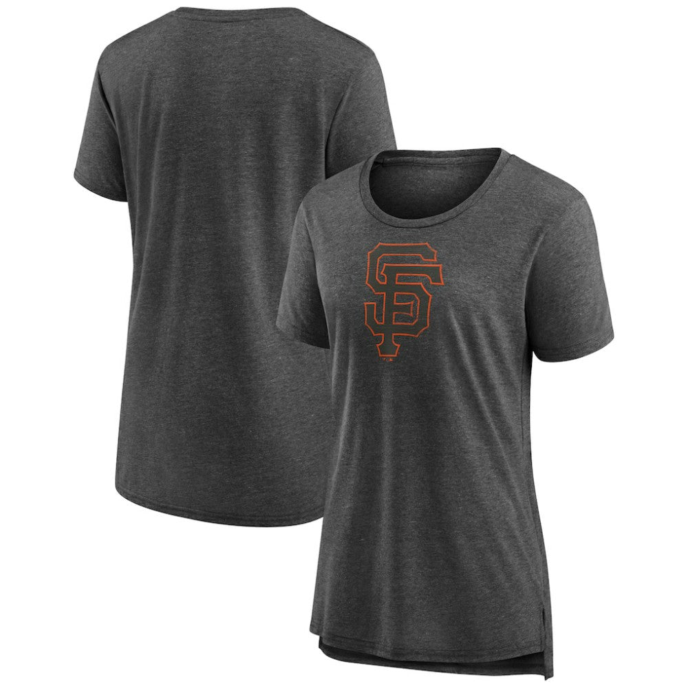 San Francisco Giants Women's Weathered Official Logo Tri-Blend T-Shirt Gray