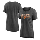 San Francisco Giants Women's Toppler Tri-Blend T-Shirt Gray