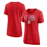 St. Louis Cardinals Women's Toppler Tri-Blend T-Shirt Red
