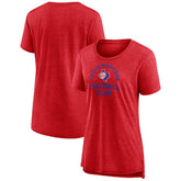 Texas Rangers Women's Selected First Tri-Blend T-Shirt Red