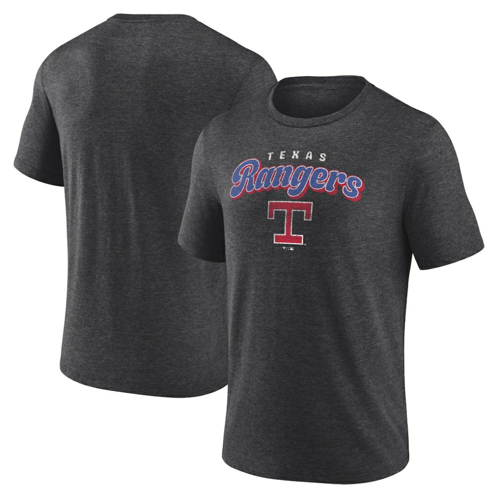 Texas Rangers Wonderment Tri-Blend T-Shirt Charcoal