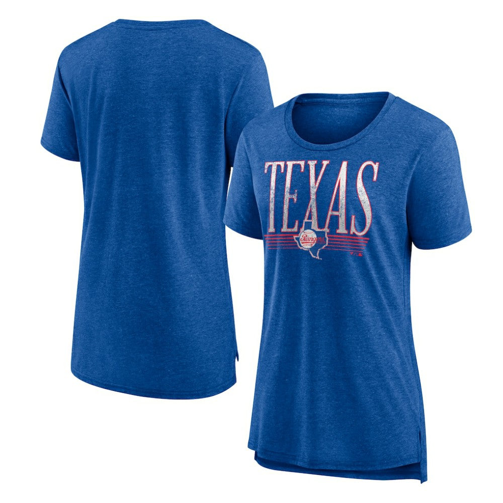 Texas Rangers Women's Toppler Tri-Blend T-Shirt Royal