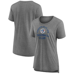 Toronto Blue Jays Women's Selected First Tri-Blend T-Shirt Gray