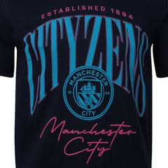 Manchester City Sport Design Sweden Hometown Hero Graphic T-Shirt Discount - Navy