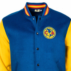 Club America Sport Design Sweden Free Kick Wool Varsity Jacket - Royal on sale