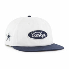 Dallas Cowboys '47 Foundational Captain Snapback Hat - White/Navy for sale