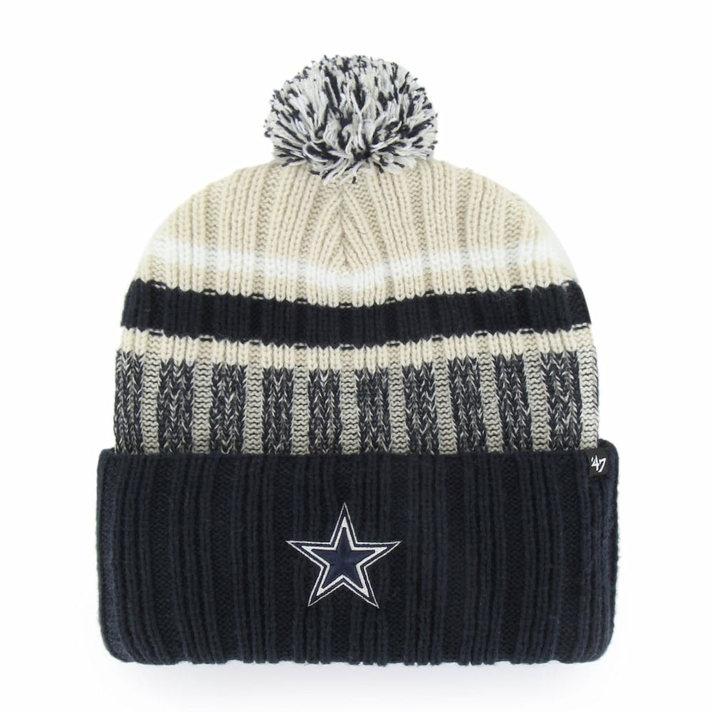 Dallas Cowboys '47 Long Range Cuffed Knit Hat with Pom - Navy sale