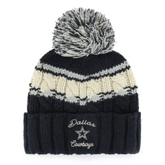 Dallas Cowboys '47 Women's Emma Cuffed Knit Hat with Pom - Navy for sale