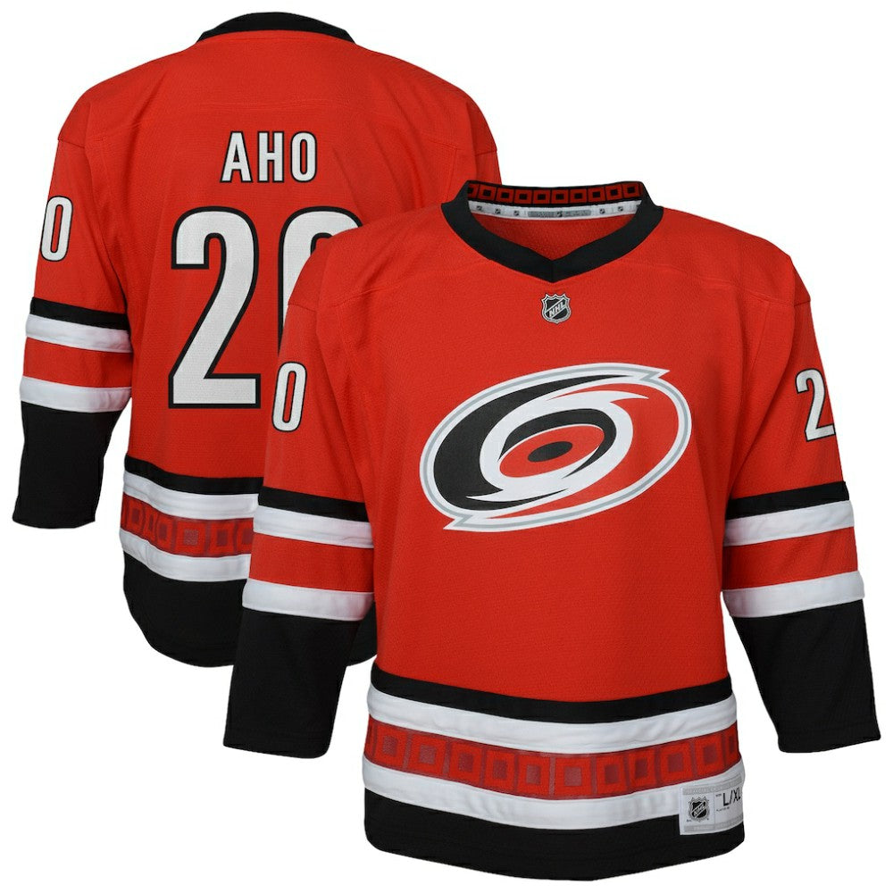 Sebastian Aho Carolina Hurricanes Outerstuff Youth Alternate Replica Jersey - Red Jerseys
