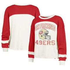 San Francisco 49ers '47 Women's Double Header Curve Toni Long Sleeve T-Shirt - Cream online