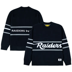 Las Vegas Raiders GOLF WANG Jacquard Pullover Sweater - Black discount